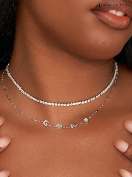 Silver - Abbott Lyon Tennis 18ct Plated Necklace