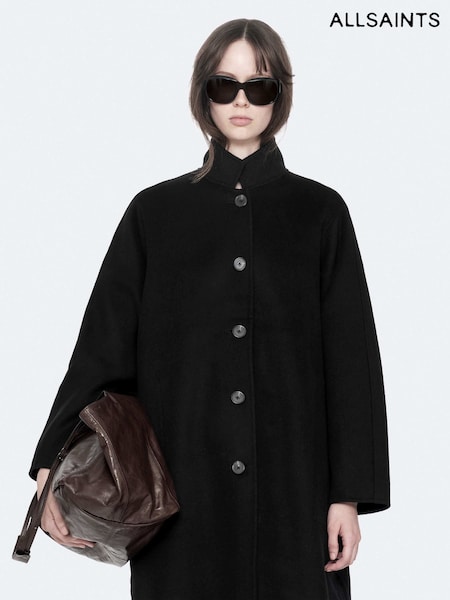 Black - Allsaints Effie Coat