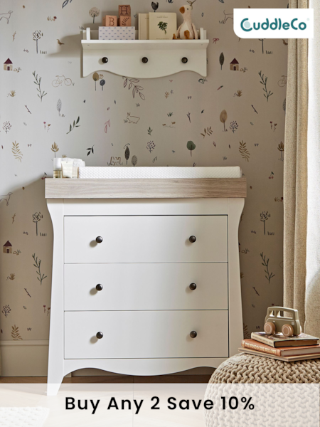 CuddleCo White Ash Clara Dresser Changer (216930) | £329