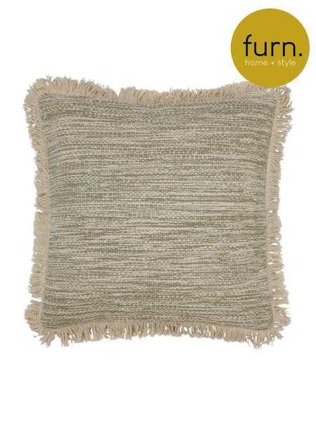 furn. Natural Beige Sienna Twill Woven Polyester Filled Cushion (217028) | £17