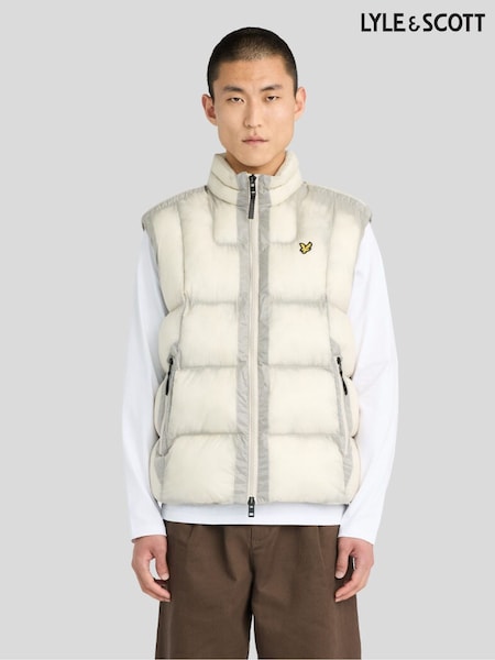 Cream - Regular Lyle & Scott Translucent Puffer Gilet