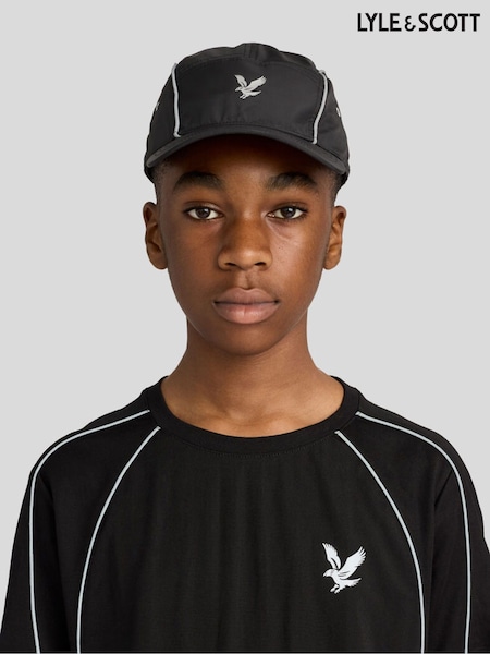 Black - Regular Lyle & Scott Reflective Piped Cap