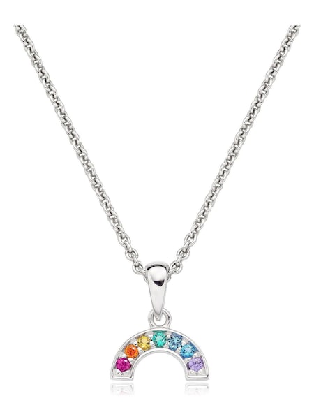 Beaverbrooks Mini B Cubic Zirconia Rainbow Necklace (217371) | £49