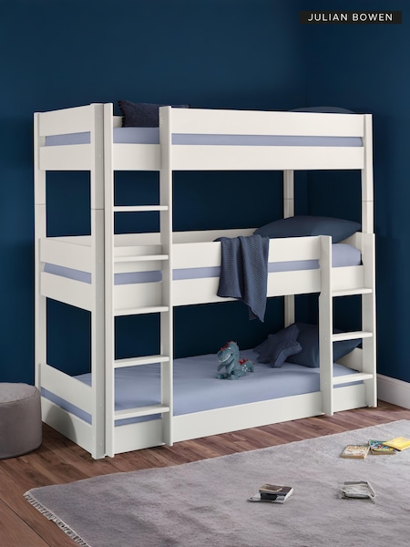 Julian Bowen White Kids Triple Bunk Bed (217978) | £590