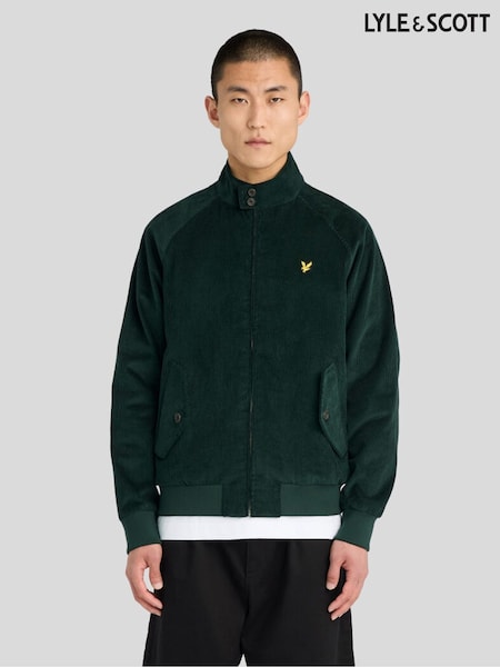 Green - Regular Lyle & Scott Corduroy Harrington Jacket