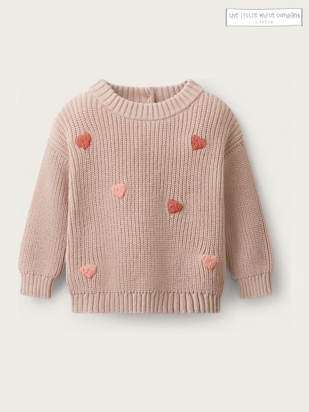 Pink - The White Company Blend Heart Jumper