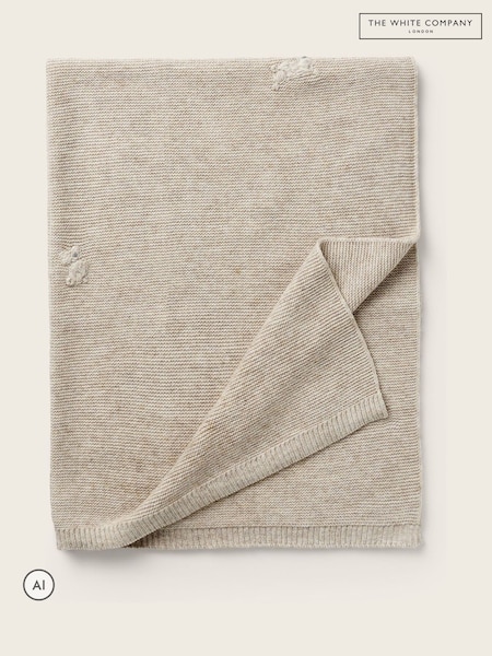 Grey - The White Company Blend Playful Bunnies Blanket