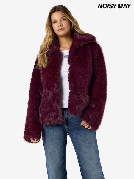 Purple - Noisy May Fur Jacket