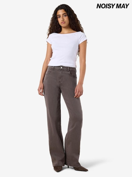 Brown - Noisy May Straight Jeans