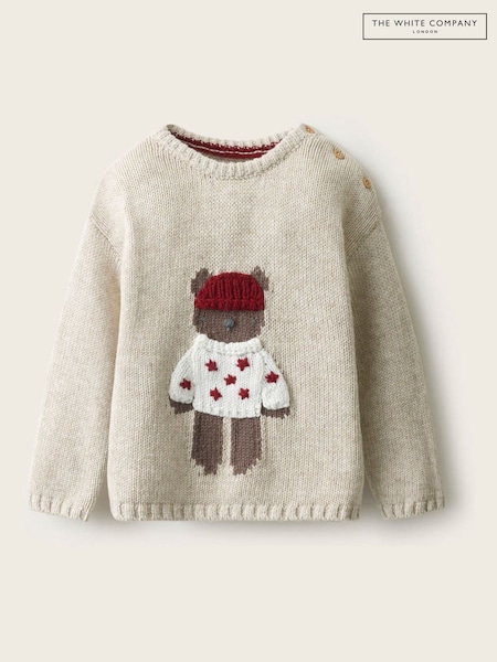 Grey - The White Company Blend Bear Jumper