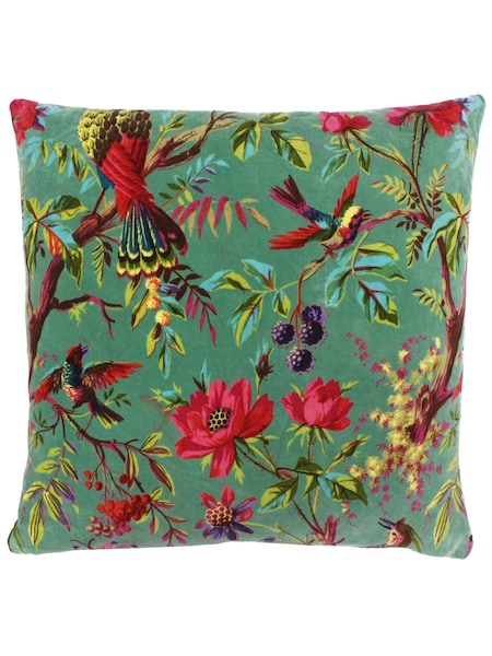 Riva Paoletti Aqua Blue Paradise Velvet Polyester Filled Cushion (219262) | £22