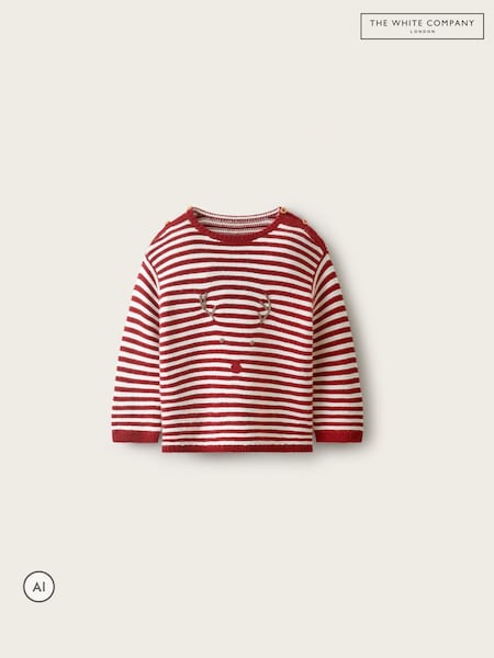 White - The White Company Blend Jingles Stripe Jumper