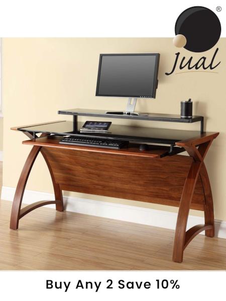 Jual Walnut Helsinki Wooden Computer Desk (219625) | £445
