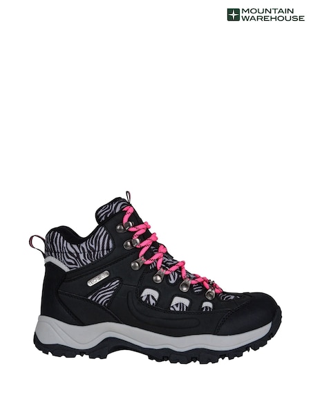 Black Zebra Print - Mountain Warehouse Adventurer Printed Waterproof Boots