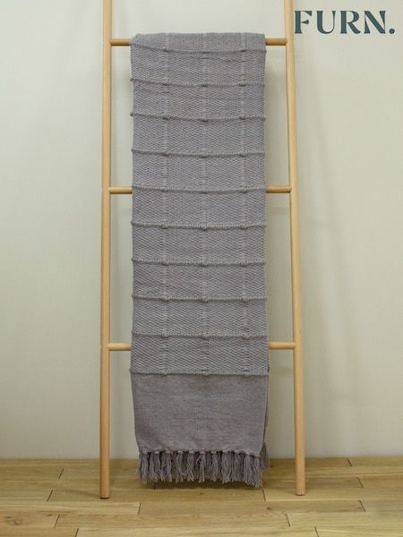 furn. Grey Motti Throw (220213) | £32