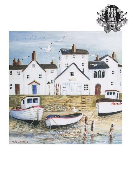 Art For The Home Blue Harbour Side Wall Art (220319) | £35