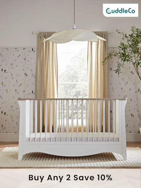 CuddleCo White Ash Clara Cot Bed (220689) | £399