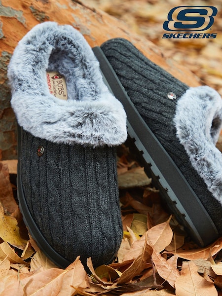 Skechers Dark Grey Womens Keepsakes Ice Angel Slippers (220766) | £44