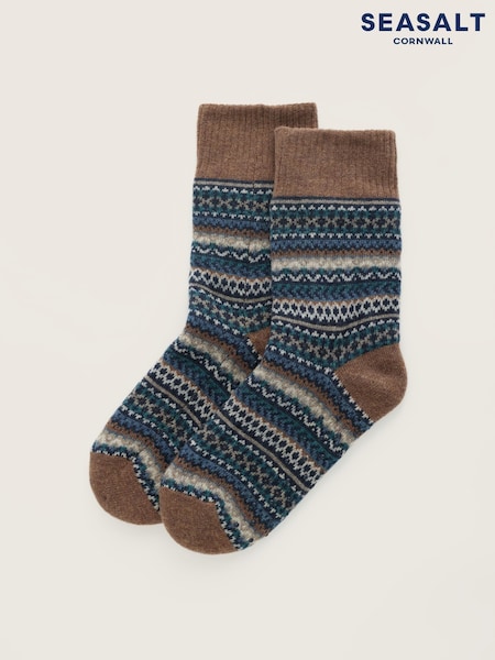 Blue - Regular Seasalt Cornwall House Socks