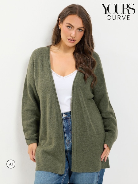 Green - Yours Curve Soft Touch Cardigan