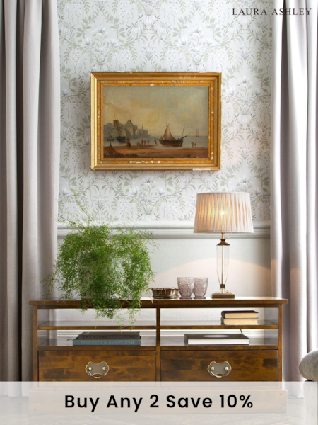 Laura Ashley Dark Chestnut Garrat 2 Drawer TV Stand (221325) | £760