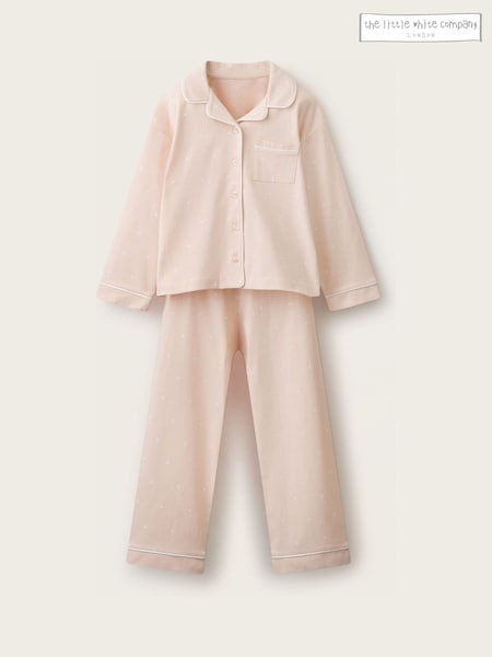 Pink - The White Company Brushed Jersey Spot Classic Pyjamas