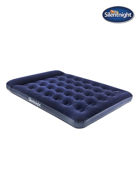Silentnight Blue Camping Collection Flock Footpump Airbed Airbed (221836) | £25 - £30