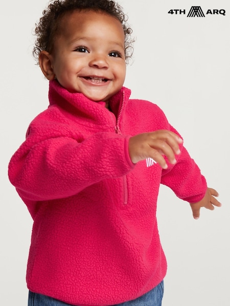 Dark Pink - 4th Arq Kids Half-zip Fleece