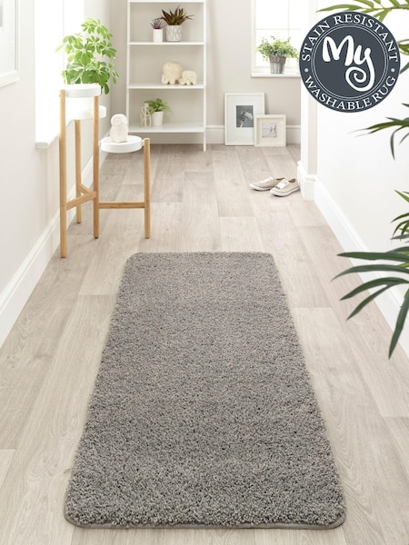 My Rug Grey Washable And Stain Resistant And So Soft Textured Rug (221868) | £28 - £134