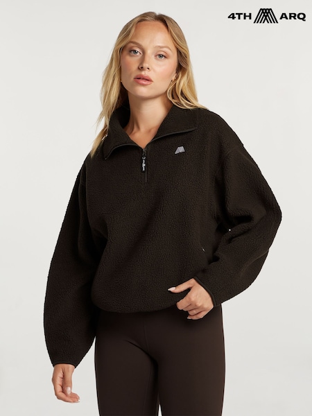 Dark Brown - 4th Arq Alix Half-zip Fleece