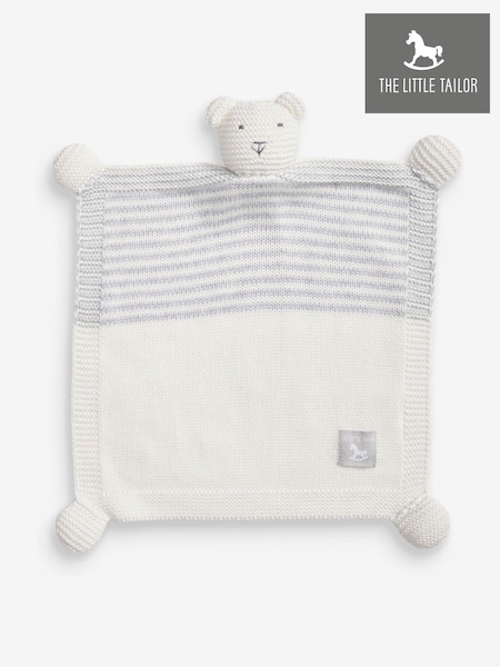 The Little Tailor Cream 100% Cotton Baby Soft Knitted Teddy Comforter (222087) | £20