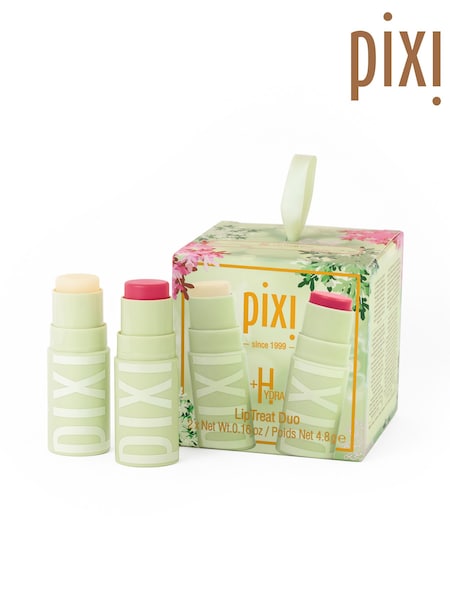 2 Tone - Pixi +hydra Liptreat Duo Christmas Baulble Clear And Rosette Gift Set
