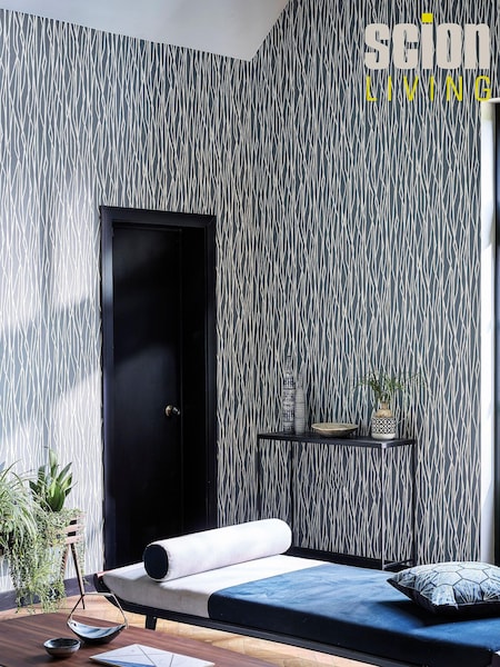 Scion Graphite Grey Genki 10.05M Wallpaper (222584) | £42