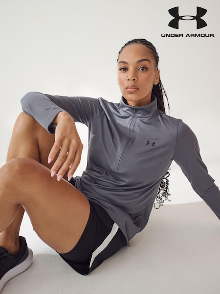 Under Armour Grey Solid Tech 1/2 Zip Top (222644) | £41