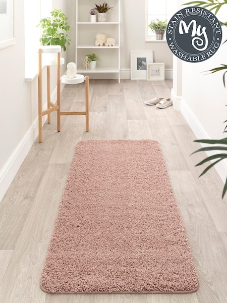 My Rug Pink Washable And Stain Resistant And So Soft Textured Rug (223007) | £28 - £134