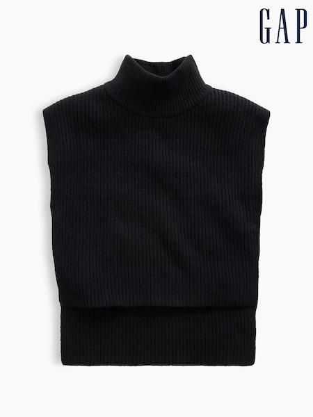 Black - Gap Cashsoft Mock Neck Knitted Vest