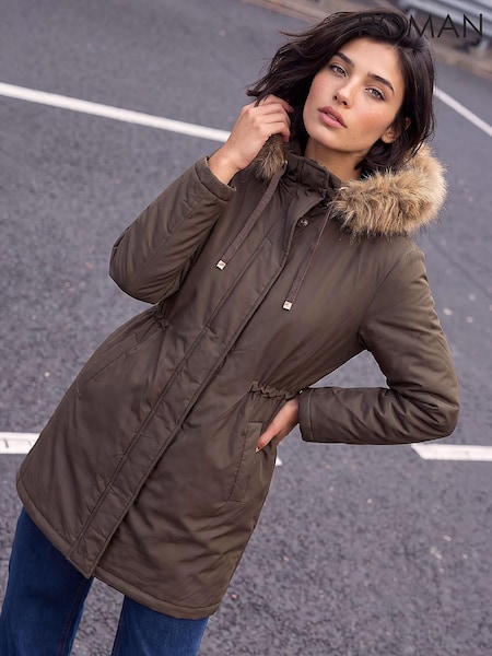 Grey - Roman Petite Puffer Coat