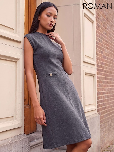 Buy Women's Dresses Grey Knee Length Casual Online