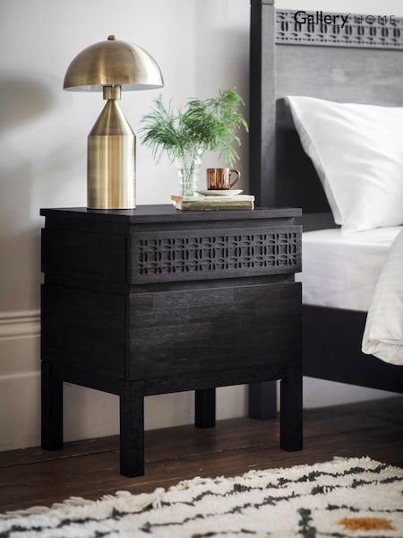 Gallery Home Black Boho Boutique 2 Drawer Chest (225182) | £250