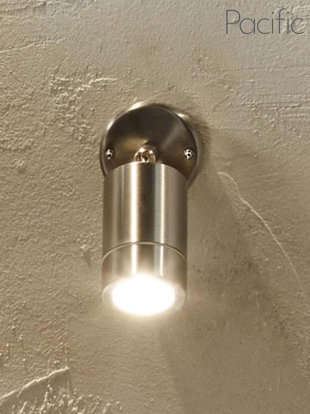 Pacific Silver (Metal) Adjustable Directional Spot Outdoor Light (225846) | £30