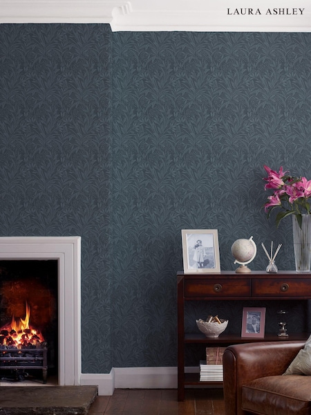Laura Ashley Dusky Seaspray Barley 10M Wallpaper (226726) | £46
