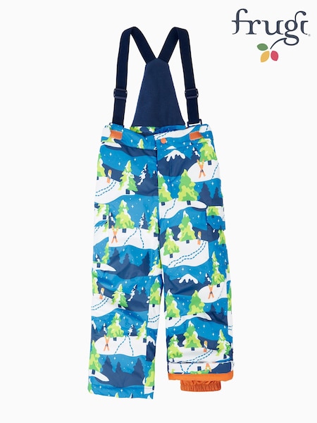 Blue - Frugi Waterproof Snow And Ski Salopettes Trousers