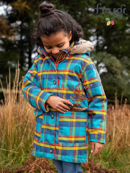 Blue - Frugi Waterproof Penhale Parka