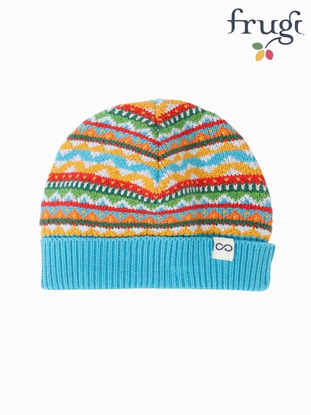 Blue - Frugi Noa Fairisle Hat