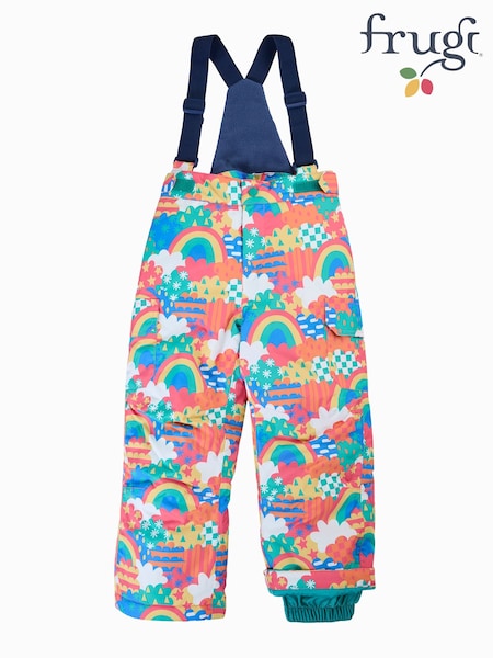Teal Blue - Frugi Waterproof Snow And Ski Salopettes Trousers