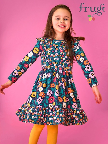 Blue - Frugi Nivitha Skater Dress