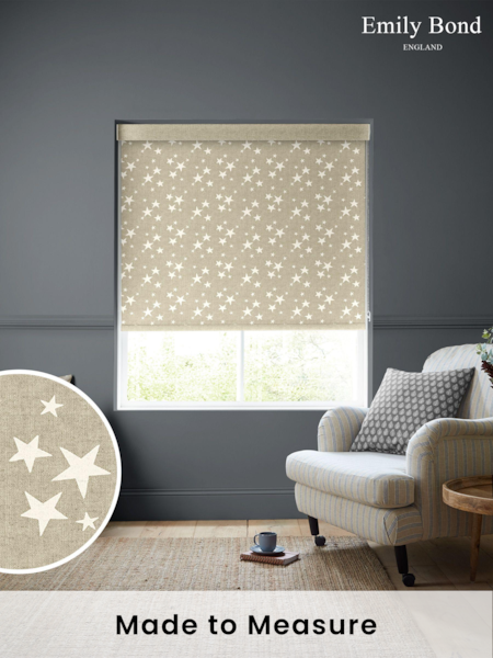 Emily Bond Linen St Maws Made to Measure Roller Blinds (228026) | £58