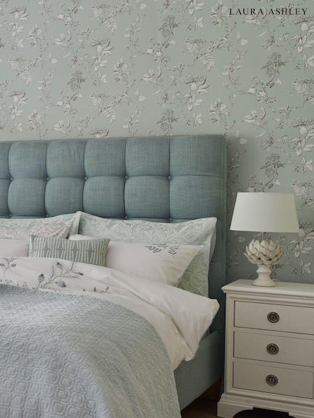 Laura Ashley Duck Egg Elderwood 10M Wallpaper (228304) | £46