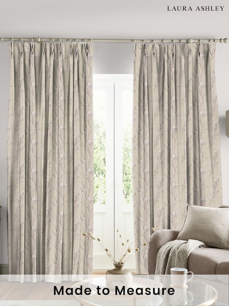 Laura Ashley Natural Pussy Willow Made to Measure Curtains (228742) | £119