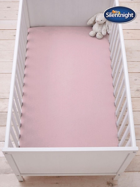 Silentnight 2 Pack Pink Kids Safe Nights Cot 100% Cotton Fitted Sheets (229437) | £15